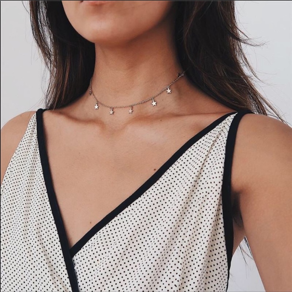 Dainty Star Charm Choker Necklace